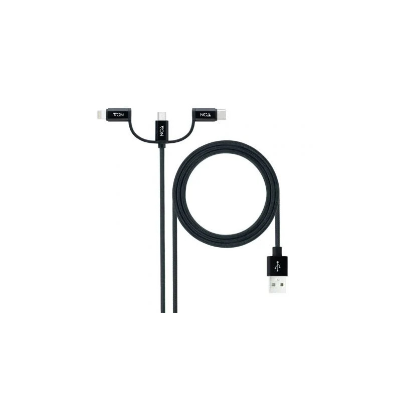 Cable USB 2.0 Nanocable 10.01.3200/ Lightning Macho - Micro USB Macho/
