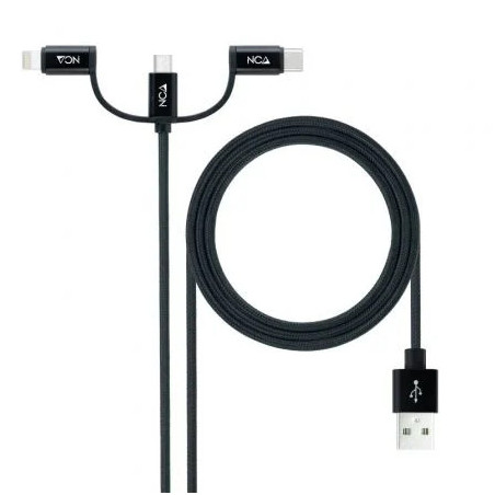 Cable USB 2.0 Nanocable 10.01.3200/ Lightning Macho - Micro USB Macho/