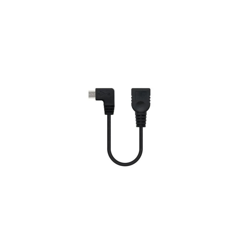 Cable USB 2.0 Nanocable 10.01.3600/ MicroUSB Macho - USB Hembra/ 15cm/