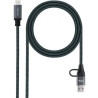 Cable USB 3.2 Tipo-C Nanocable 10.01.4111-COMB/ USB Tipo-C Macho + USB