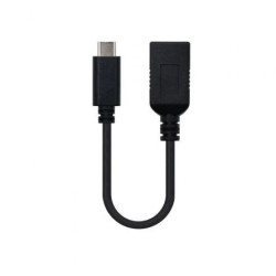 Cable USB 3.1 Nanocable 10.01.4201/ USB Tipo-C Macho - USB Hembra/ 15c