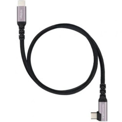Cable USB 3.2 Tipo-C Acodado Nanocable 10.01.4701/ USB Tipo-C Macho -