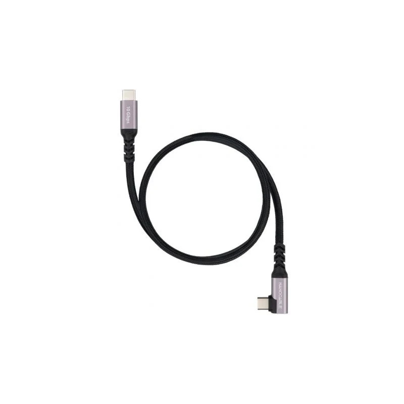 Cable USB 3.2 Tipo-C Acodado Nanocable 10.01.4701/ USB Tipo-C Macho -