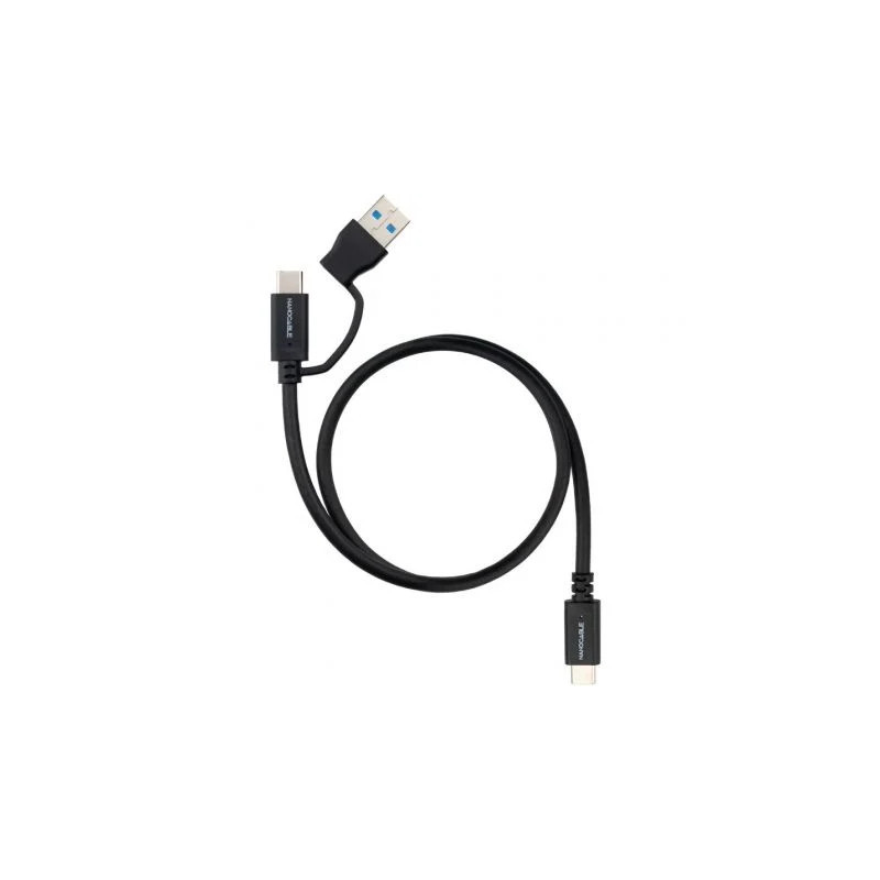 Cable USB 3.2 Tipo-C Nanocable 10.01.4802/ USB Tipo-C Macho/ USB Macho