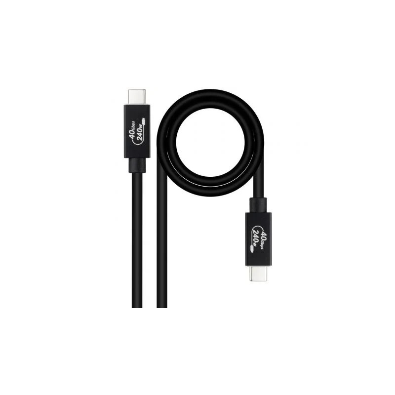 Cable USB 4.0 Nanocable 10.01.5001/ USB Tipo-C Macho - USB Tipo-C Mach