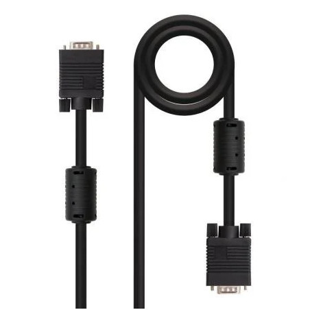 Cable SVGA Nanocable 10.15.0102/ VGA Macho - VGA Macho/ 1.8m/ Negro