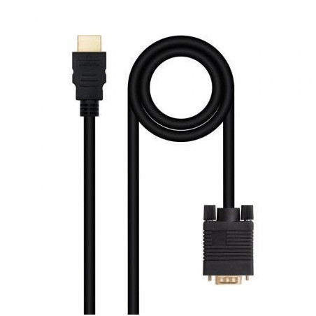 Cable Conversor Nanocable 10.15.4348/ HDMI Macho - VGA Macho/ 1.8m/ Ne