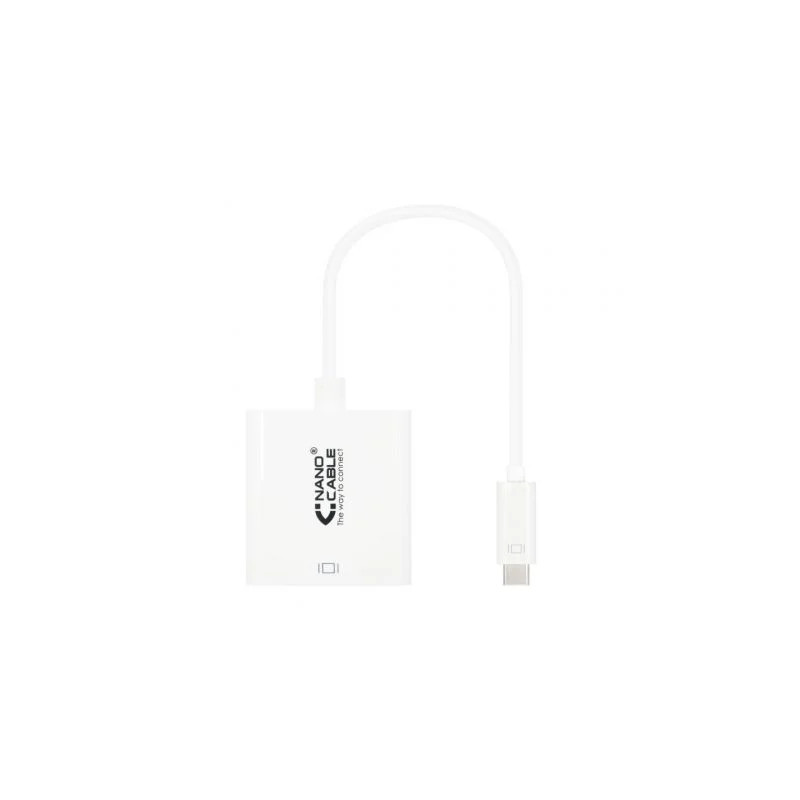 Conversor Nanocable 10.16.4103/ USB Tipo-C Macho - DVI-D (24+1) Hembra