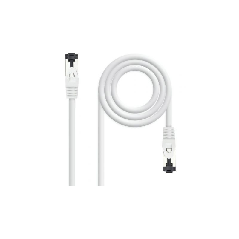 Cable de Red RJ45 SSTP Nanocable 10.20.2001-W Cat.8.1/ 1m/ Blanco