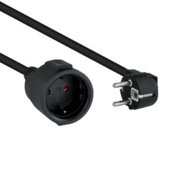 Cable Alargador de Corriente Nanocable 10.22.0603-BK/ Schuko Hembra -