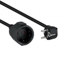 Cable Alargador de Corriente Nanocable 10.22.0605-BK/ Schuko Hembra -