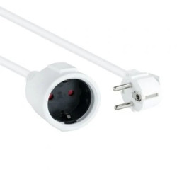 Cable Alargador de Corriente Nanocable 10.22.0605-W/ Schuko Hembra - S