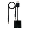 Conversor Nanocable 10.16.2001-BK/ HDMI Macho - VGA Hembra/ Jack 3.5 H