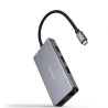 Docking Tipo-C Nanocable 10.16.1009/ 3xUSB/ 2xHDMI 4K/ 1xRJ45/ 1xLecto