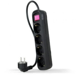 Regleta con Interruptor Nanocable 10.37.0004-BK/ 4 Tomas de | APLIUM