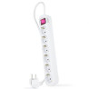 Regleta con Interruptor Nanocable 10.37.0006/ 6 Tomas de Corriente/ Ca