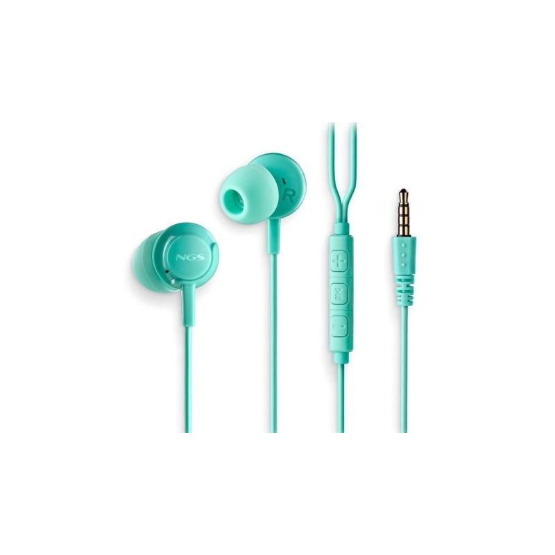 Auriculares Intrauditivos NGS Cross Drift/ con Micrófono/ Jack 3.5/ Ve