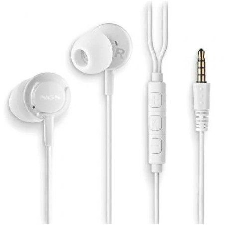 Auriculares Intrauditivos NGS Cross Drift/ con Micrófono/ Jack 3.5/ Bl