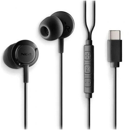 Auriculares Intrauditivos NGS Cross Step/ con Micrófono/ USB Tipo-C/ N