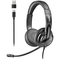 Auriculares NGS VOX605 USB-C/ con Micrófono/ USB Tipo-C/ Neg | APLIUM