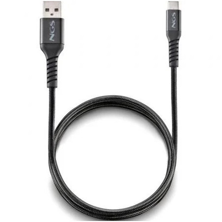 Cable USB 2.0 NGS KNOT-AC/ USB Macho - USB Tipo-C Macho/ 480Mbps/ 1m/