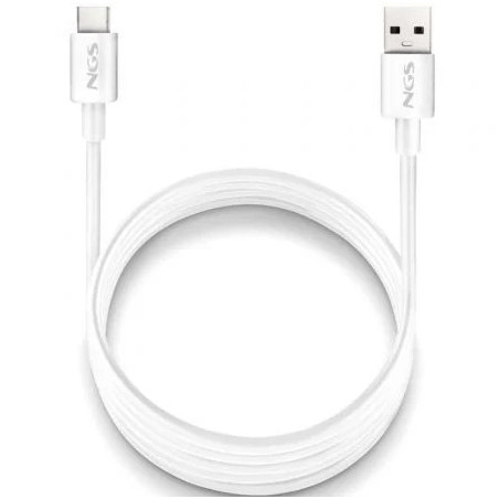 Cable USB 2.0 NGS ZYRO-AC/ USB Macho - USB Tipo-C Macho/ Hasta 15W/ 48