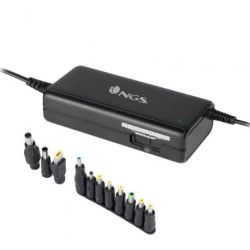 Cargador de Portátil NGS BAN/ 90W/ Manual/ 11 Conectores/ Voltaje 12-2