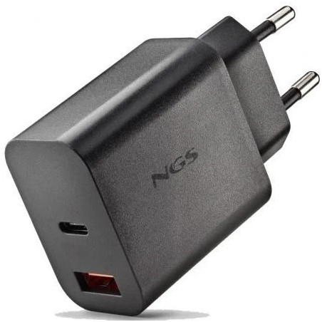 Cargador de Pared GaN NGS Era 30W/ 1xUSB Tipo-C/ 1xUSB/ 30W