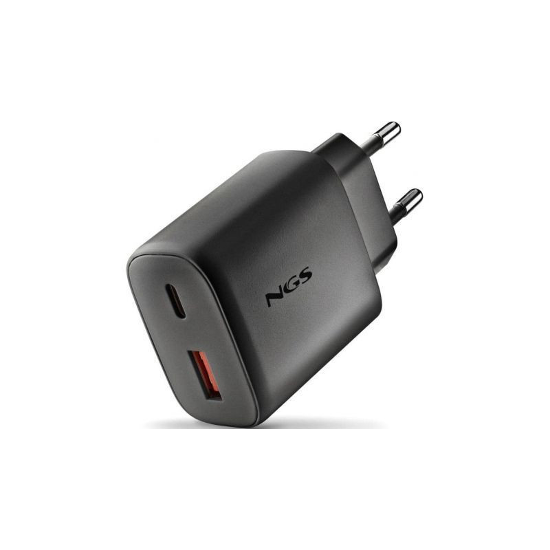 Cargador de Pared GaN NGS Era 45W/ 1xUSB Tipo-C/ 1xUSB/ 45W