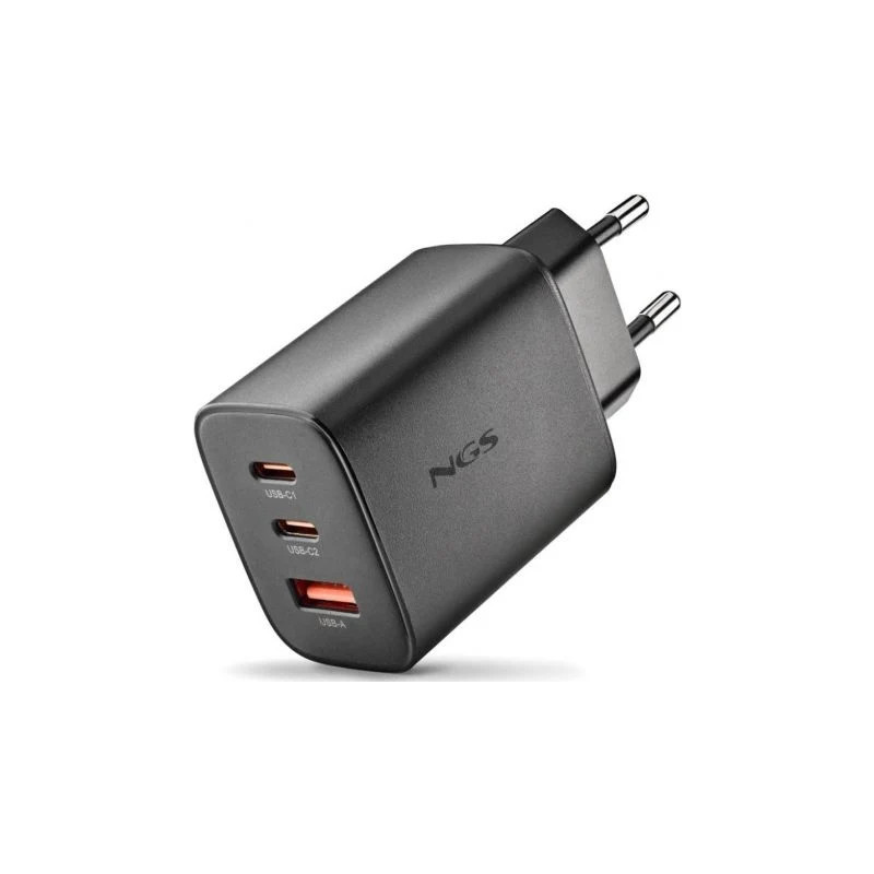 Cargador de Pared GaN NGS Era 65W/ 2xUSB Tipo-C/ 1xUSB/ 65W