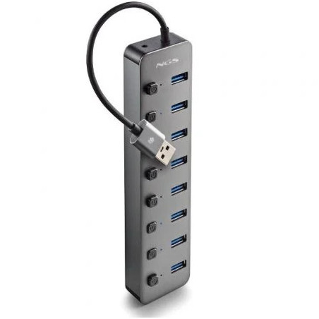 Hub USB NGS IHUB8 / 8xUSB 3.0/ Gris