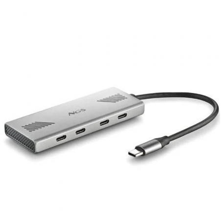 Hub USB Tipo-C NGS Wonder4-C/ 4xUSB Tipo-C/ Gris