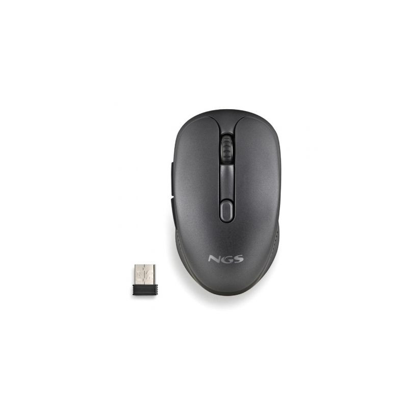 Ratón Inalámbrico NGS Evo Rust/ Batería recargable/ Hasta 1600 DPI/ Ne