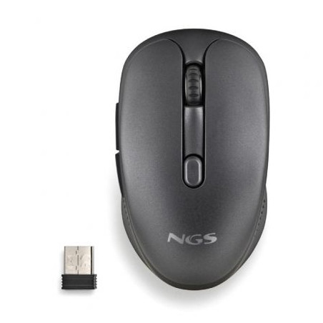 Ratón Inalámbrico NGS Evo Rust/ Batería recargable/ Hasta 1600 DPI/ Ne