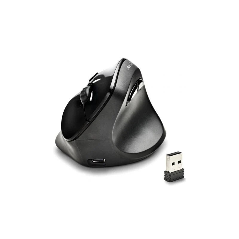 Ratón Vertical Inalámbrico NGS EVO Moksha/ Batería recargable/ Hasta 2