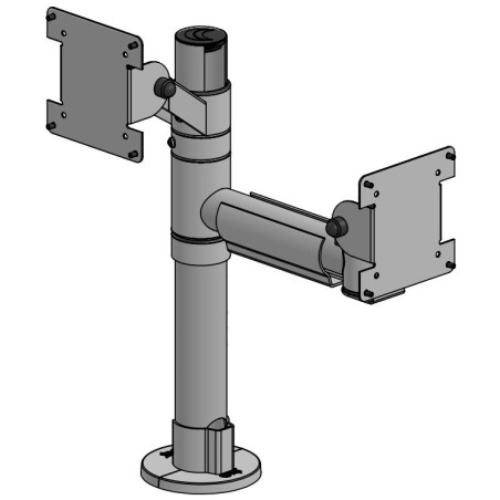 400mm pole W/ 2x VESA 75/100,