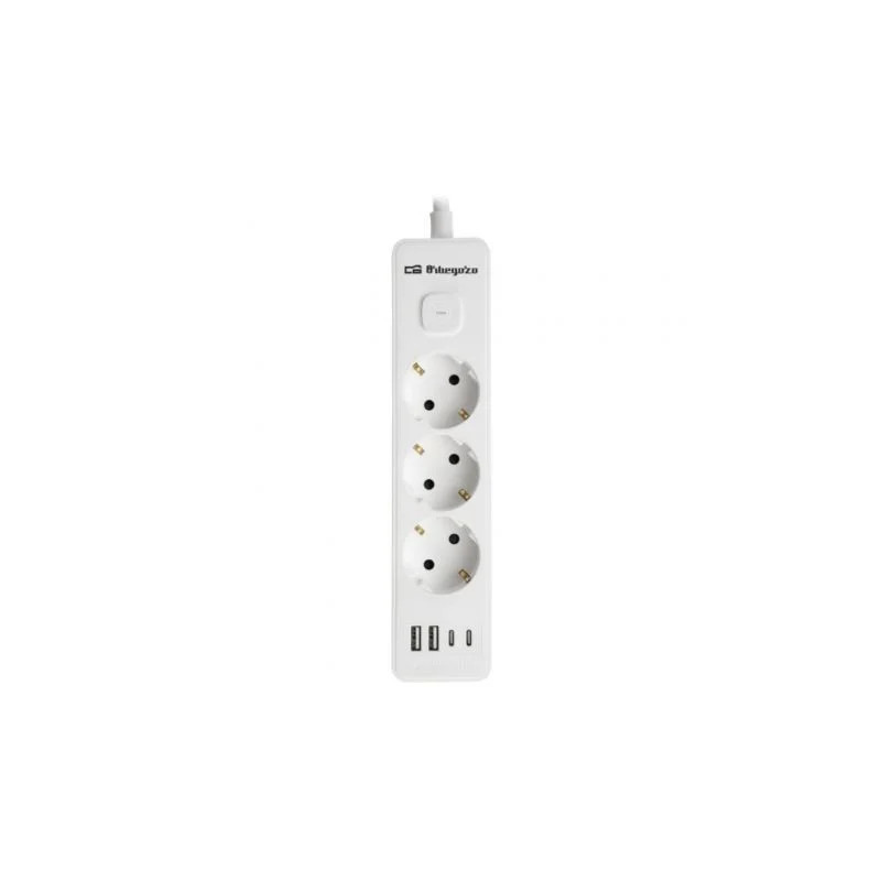Regleta con Interruptor Orbegozo EN 3100/ 3 Tomas de Corriente/ 2 USB/