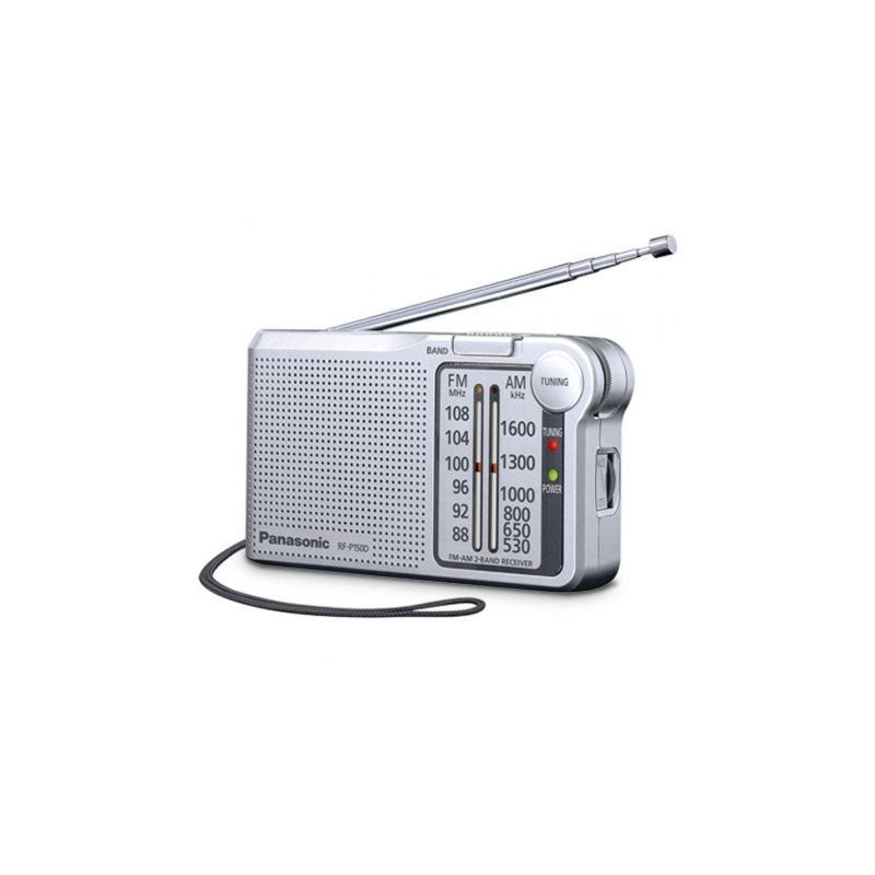 Radio Portátil Panasonic RF-P150D/ con Batería/ a Pilas/ Plateada