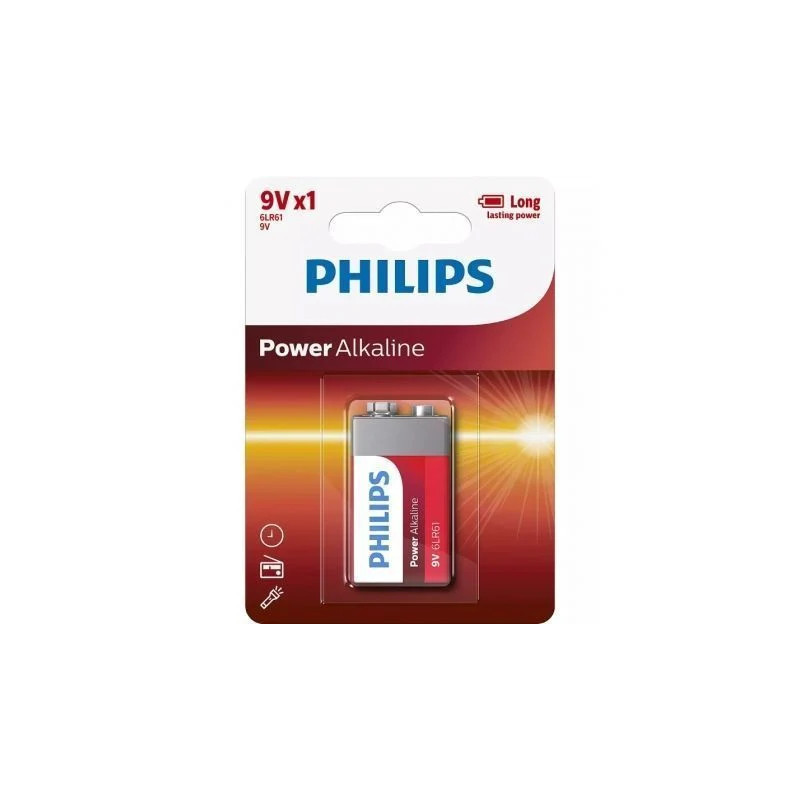 Pila Alcalina Philips 6LR61P1B/10/ 9V