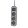 Regleta con Interruptor Philips CHP2134G/ 3 Tomas de corriente/ Cable