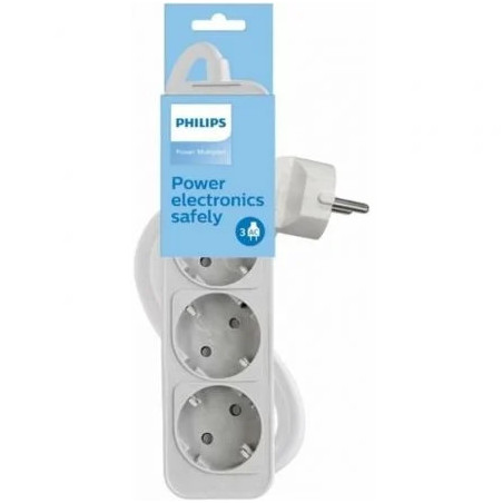 Regleta con Interruptor Philips CHP2134W/12/ 3 Tomas de corriente/ Cab