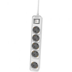 Regleta con Interruptor Philips CHP2154W/12/ 5 Tomas de corriente/ Cab