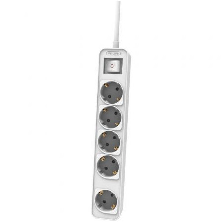 Regleta con Interruptor Philips CHP2154W/12/ 5 Tomas de corriente/ Cab