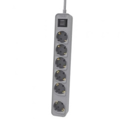 Regleta con Interruptor Philips CHP2164G/10/ 6 Tomas de corriente/ Cab