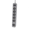 Regleta con Interruptor Philips CHP2164G/10/ 6 Tomas de corriente/ Cab