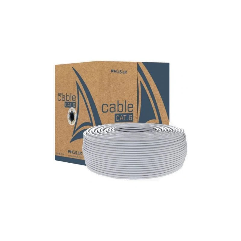 Bobina de Cable RJ45 UTP Phasak PHR 6100 Cat.6/ 100m | APLIUM