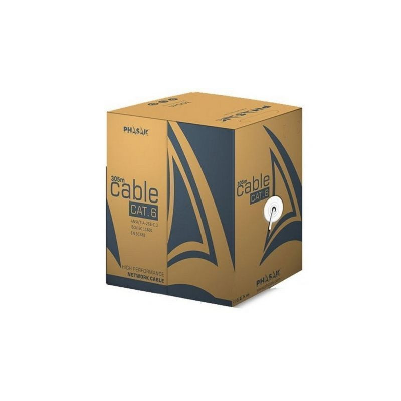 Bobina de Cable RJ45 FTP Phasak PHR 6312 Cat.6/ 305m/ Gris | APLIUM