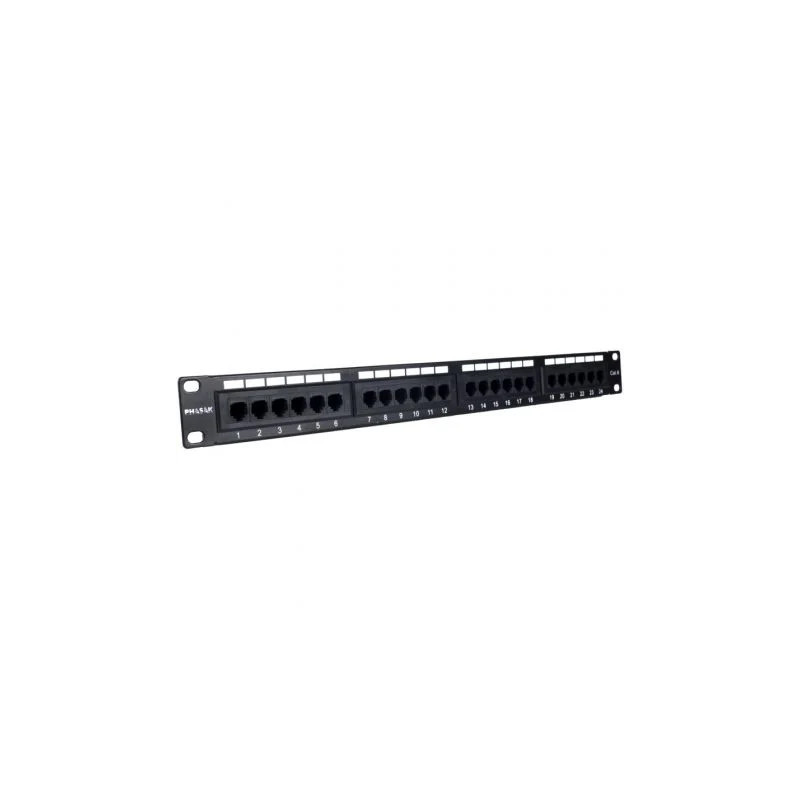 Patch Panel Phasak PU 2420/ 24 Puertos/ Cat.6/ Altura 1U