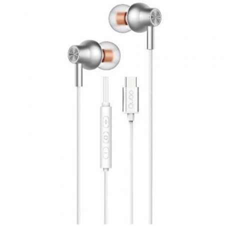 Auriculares Intrauditivos Qubo AU-300C/ con Micrófono/ USB Tipo-C/ Bla