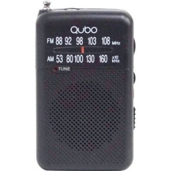 Radio Portátil Qubo R-S1/ con Cable/ a Pilas/ Negra | APLIUM
